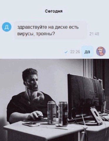 Сегодня здравствуйте на диске есть вирусы, трояны? i