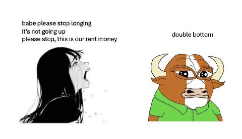 babe please stop longing it’s not going up double bottom please stop, this is our rent money