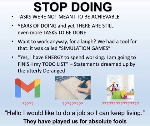 TASKS WERE NOT MEANT TO BE ACHIEVABLE YEARS OF DOING and yet THERE ARE STILL even more TASKS TO BE DONE Want to work anyway, for а laugh? We had a tool for that: it was called “SIMULATION GAMES” “Yes,