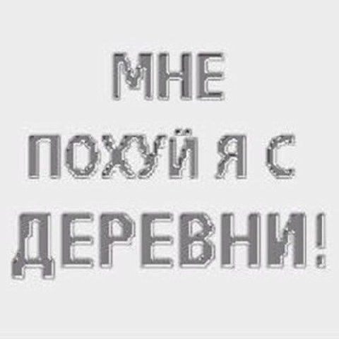 МНЕ ПОХУЙ Я С ДЕРЕВНИ!