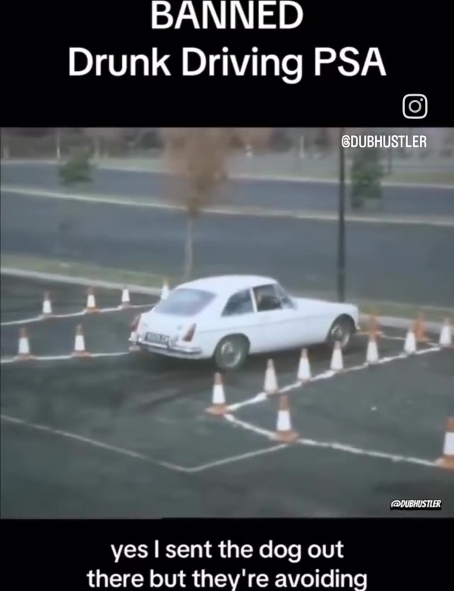 Drunk Driving PSA opposite of what! wanted there but they're avoiding