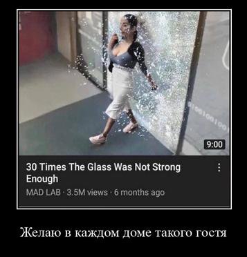 30 Times Glass Was Not rong Enough MAD LAB views 6 months ago Желаю в каждом доме такого гостя