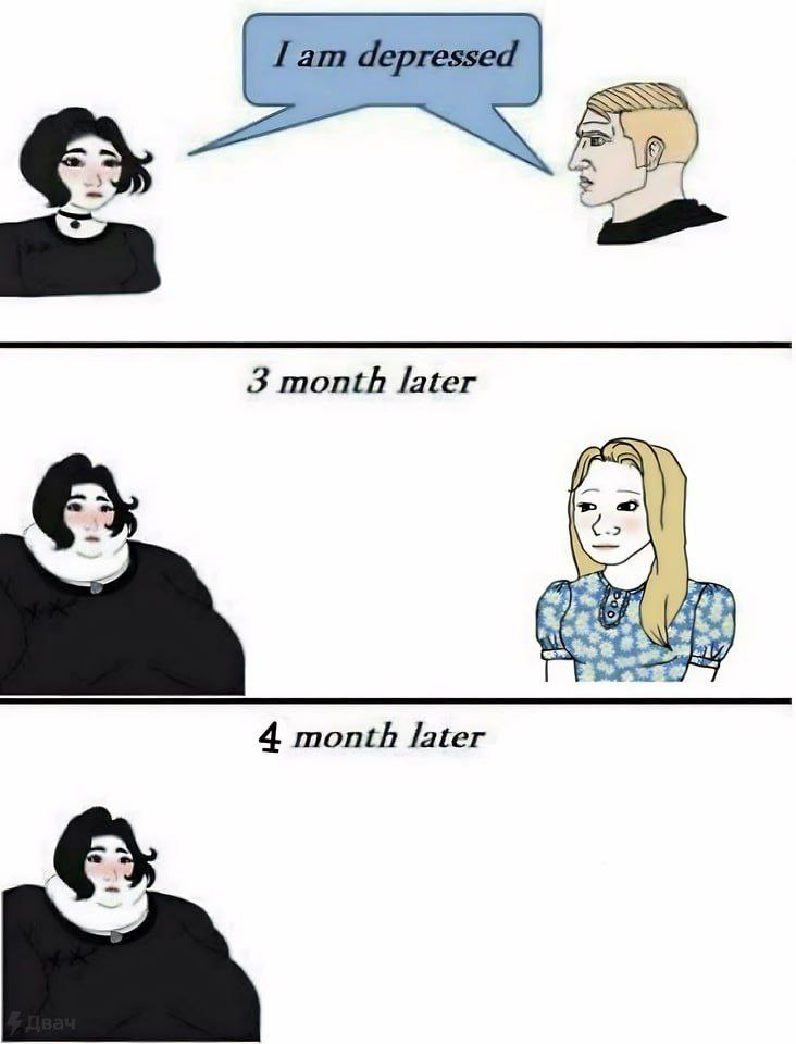 Гат depressed 3 month 4 month /ater