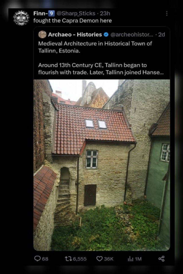 @Sharp Sticks fought the Capra Demon here Archaeo Histories @archeohistor... 24 Medieval Architecture in Historical Town of Tallinn, Estonia. Around Century Tallinn began to flourish with trade. Later