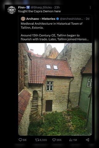 @Sharp Sticks fought the Capra Demon here Archaeo Histories @archeohistor... 24 Medieval Architecture in Historical Town of Tallinn, Estonia. Around Century Tallinn began to flourish with trade. Later