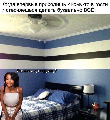 Когда впервые приходишь к кому-то в гости и стесняешься делать буквально ВСЕ: у Извини я тут подышу?
