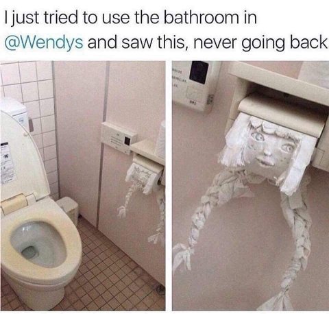 just tried to use the bathroom in @Wendys and saw this, never going back