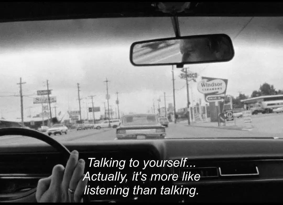 Talking to yourself... Actually, it's more like listening than talking.