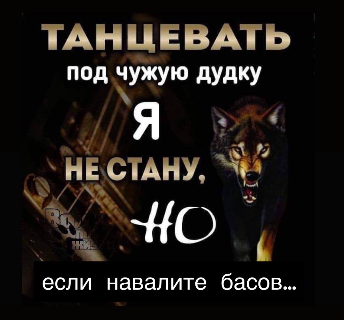 ТАНЦЕВАТЬ под чужую дудку Я “HE CTAHY, если навалите басов