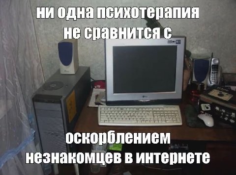 ни одна психотерапия He сравнится с оскорблением незнакомцев в интернете