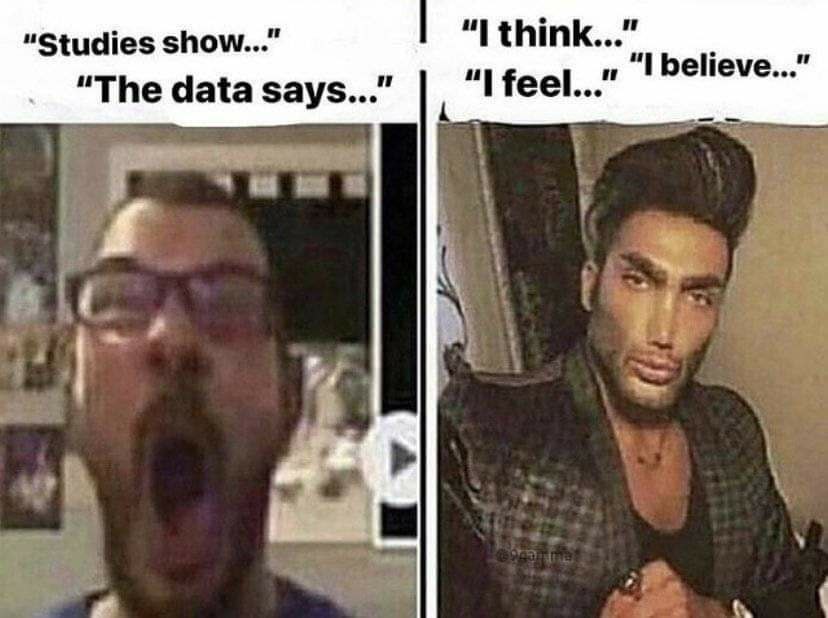 “Studies show...” и “The data says...” feel...