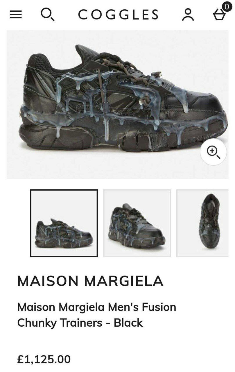 COGGLES MAISON MARGIELA Maison Margiela Men's Fusion Chunky Trainers Black £1,125.00