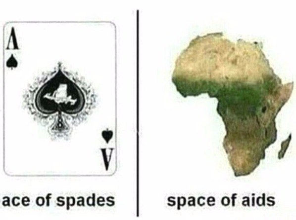 9 А асе of spades space of aids