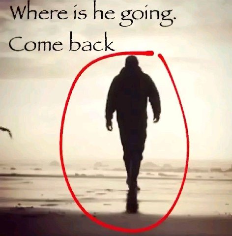 “Where is he going, Come back