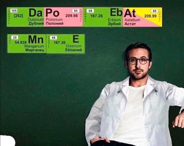 105 О 84 ЕБА 85 [262] a О 209.98 167.25 209.99 Dubnium Polonium Erbaim Astatium 2 Дубний Полоний Эрбий Астат 25 54.938 Manganum Eblanium Марганец Е@заний