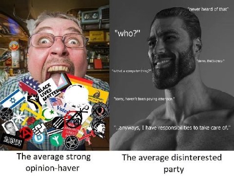 “never heard of that thats crazy.” that а Computer thing?” it “sorry, haven't been paying attention.” МАК anyways, have responsibilities to take care of." о The average strong The average disintereste