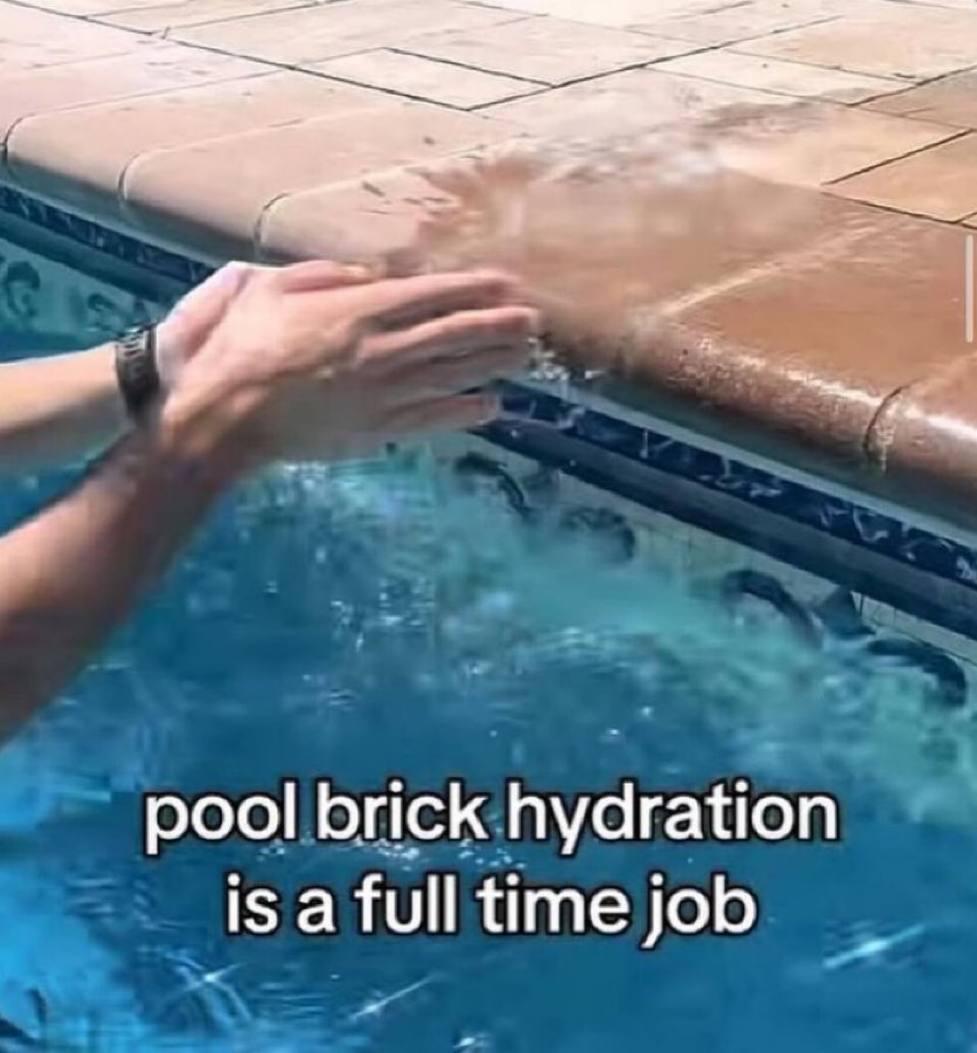 pool brick hydration isafulltimejob