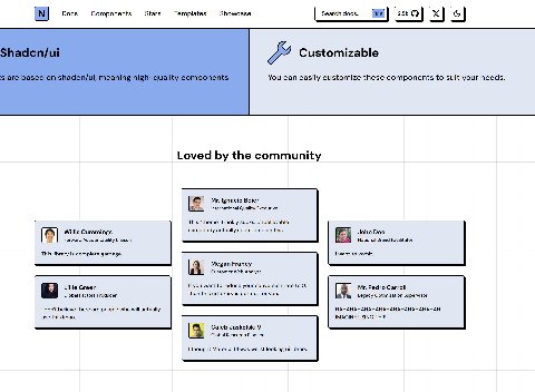 Docs Components Stars Templates Showcase Customizable are based on shadcn/ui, meaning high-quality components You can easily customize these components to suit your needs. Loved the community Ignacio 