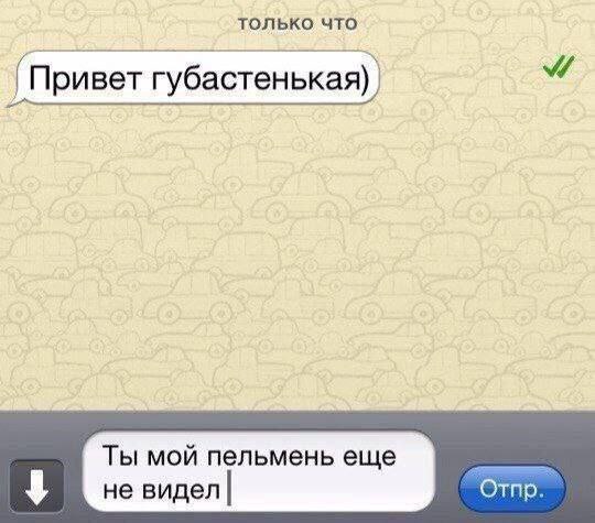 только что Привет Ты мой пельмень еще не видел Отпр.