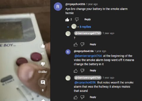 @rcpsycho4356 1 year ago Ayo bro change your battery in the smoke alarm homie 2 a б replies о веру @rcpsycho4356 1 year ago @damianrangel4764 at the beginning of the video the smoke alarm beep went of