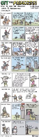 HOW TO SAVE THE PRINCESS toggl USING 8 PROGRAMMING Goon LANGUAGES You HAVE JAVASCRIPT You SPEND HOURS TRE THE PICKING FINISHED THE FRAMEWORK SETTING UP NODE THE FORT BUILDING A FRAME WoRK AND THe PRIN