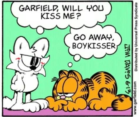 GARFIELD, WILL YOU KISS MEP 5 AWAY, BOYKISSER/