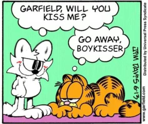 GARFIELD, WILL YOU KISS MEP 5 AWAY, BOYKISSER/