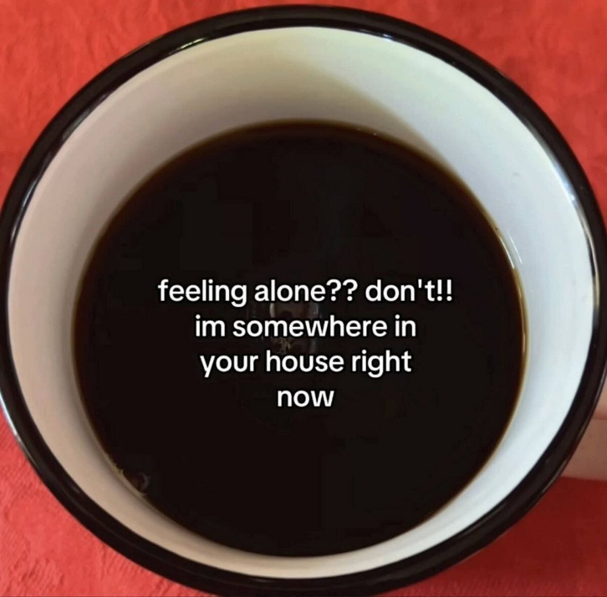 feeling alone?? don't!! somewhere in your house right now