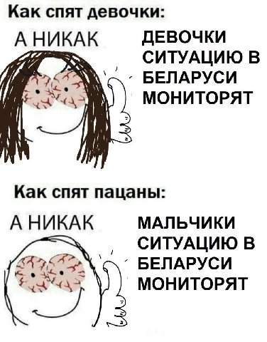 Как спят девочки: АНИКАК ДЕВОЧКИ СИТУАЦИЮ В БЕЛАРУСИ МОНИТОРЯТ Как спят пацаны: А НИКАК МАЛЬЧИКИ СИТУАЦИЮ В БЕЛАРУСИ МОНИТОРЯТ