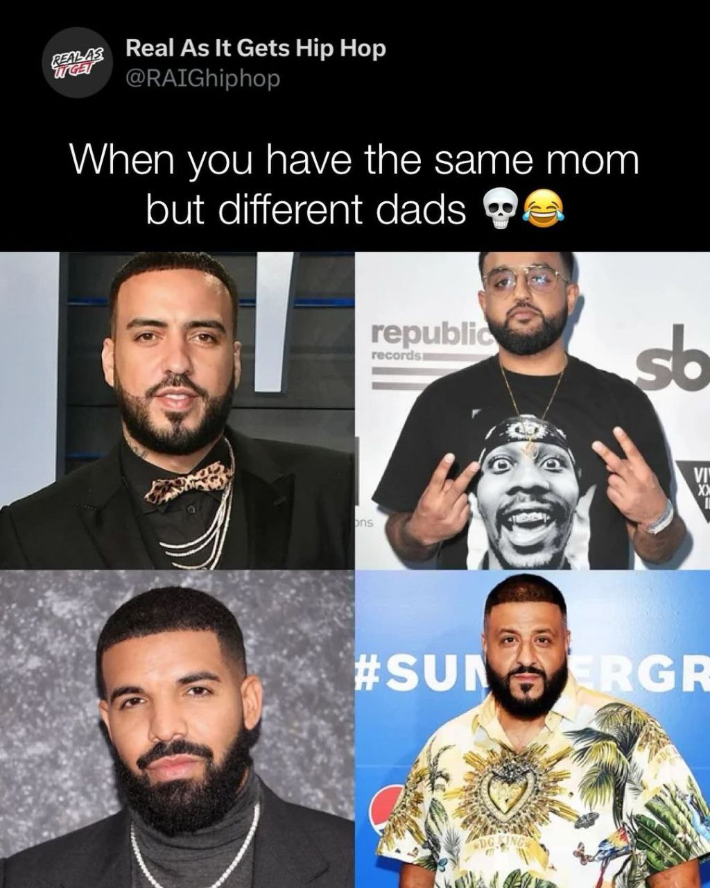 Real As It Gets Hip Нор When you have the same mom but different dads republi records У 4 A