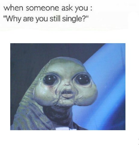 when someone ask you "Why are you still single?"