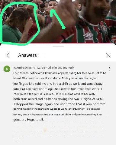 Answers @AndreOliveira-tw7ve 23 ago (edited) Then friends, notice at 13:42 Rafaela appears hiding her face so as not to be filmed. She is my fiancée. If you stop at 13:42 you will see the ring on her 