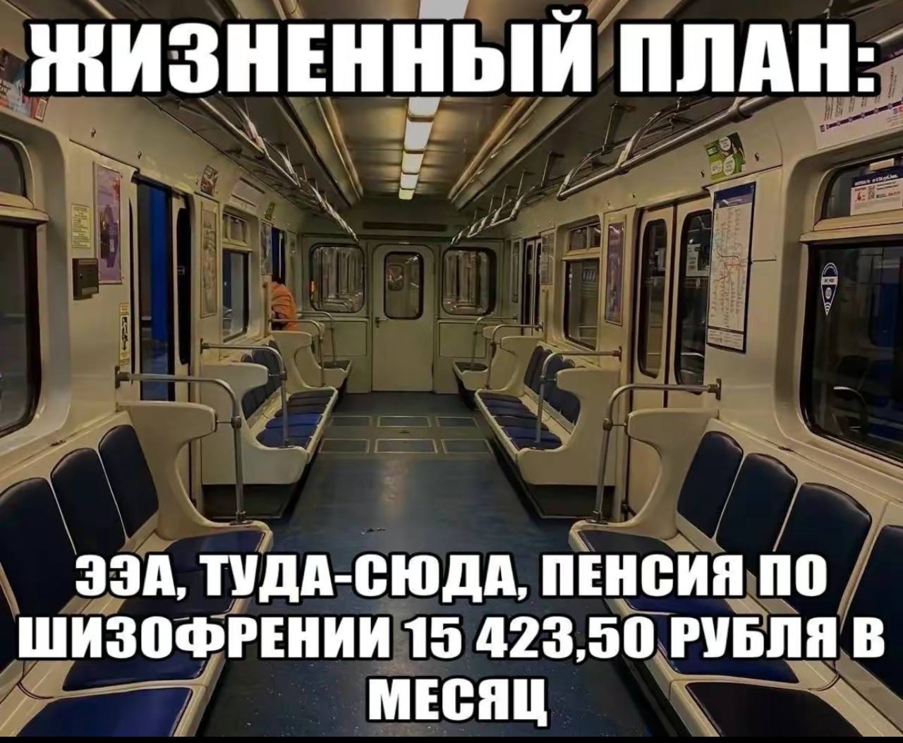 ЖИЗНЕННЫЙ ПЛАН: ЭЭА, ТУДА-СЮДА, ПЕНСИЯ ПО ШИЗОФРЕНИИ 15 423,50 РУБЛЯ В МЕСЯЦ