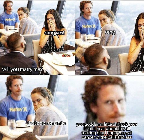 А will you marry me? AS little’ hear, a fucking day) youlgeti a) cerof the) balls