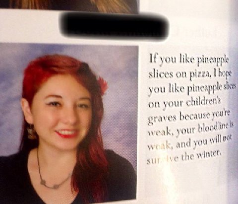 If you like pineapple slices on pizza, hope you like pineapple on vour childrens ОГА\ youre weak, youl К 4 and net he