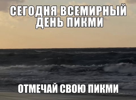 СЕГОДНЯ ВСЕМИРНЫЙ ДЕНЬ ПИКМИ ОТМЕЧАЙ СВОЮ ПИКМИ