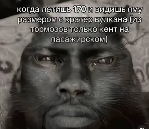 когда лети видишь яму размером с кратёр вулкана (из тормозов только кент на пасажирском)