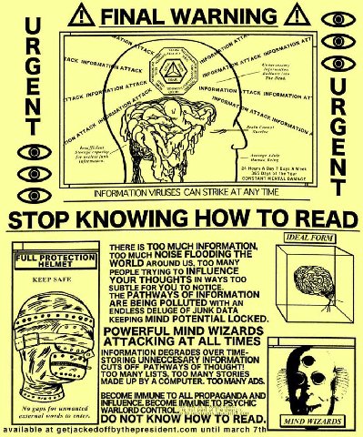 В 7А "ACK Я <5> ack The Head. TTACK INFORMATION SEX RSS a (ERS <5> CONSTANT MENTAL DAMAGE <5> INFORMATION VIRUSES CAN STRIKE AT ANY TIME STOP KNOWING HOW TO READ INFORMATION, FULL PROTECTION TOO MUCH 