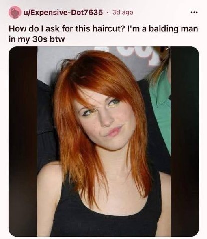 ago How ask for this haircut? a balding man in my btw