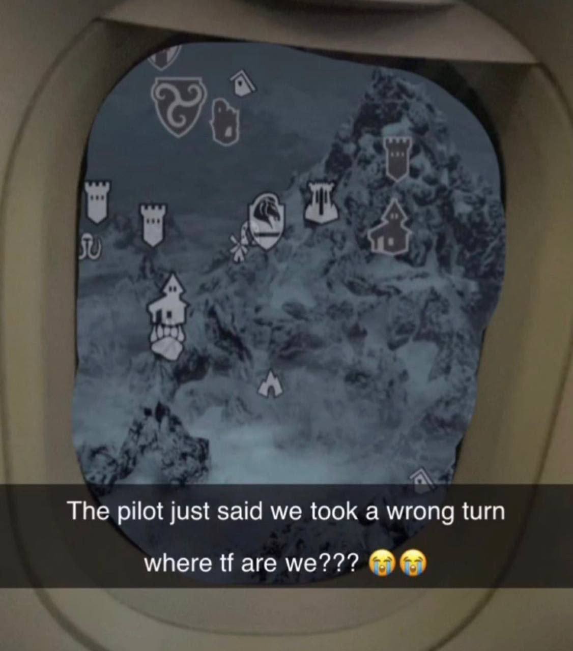 The pilot just said we took a wrong turn where are