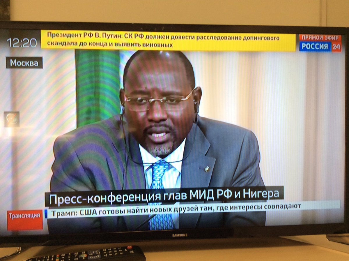 Президент В. Путин: СКРФ должен довести расследование допингового 12:20 скандала до конца и выявить виновных РОССИЯ 24 Пресс-конфе ренция глав МИД РФи Ниге зей там, где совпадают Трамп: США готовы най