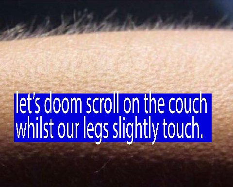 lets coom scroll on the couch Whilst slightly touch.