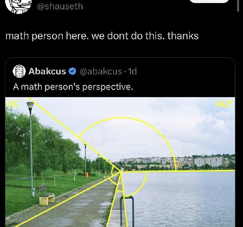 @shauseth math person here. we dont this. thanks Abakcus @abakcus A math person's perspective