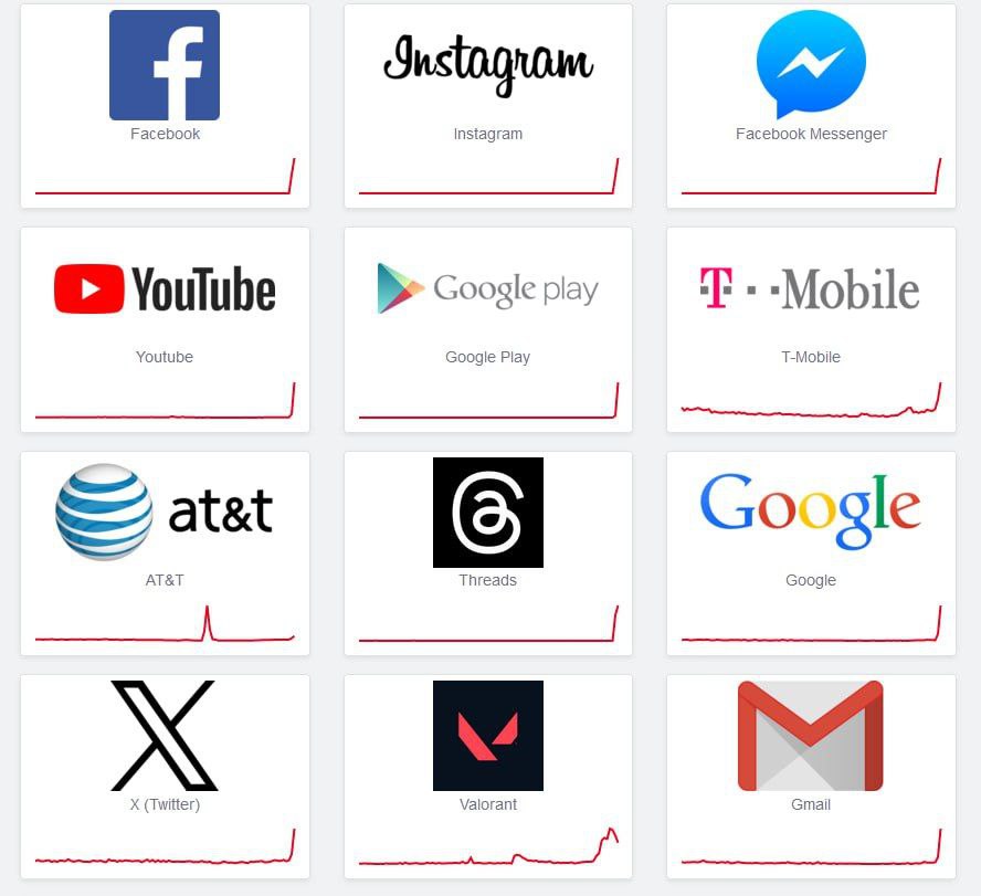 Facebook Facebi Google play «Mobile Youtube Google Play T-Mobile atat Google AT&T Google (Twitt Valorant