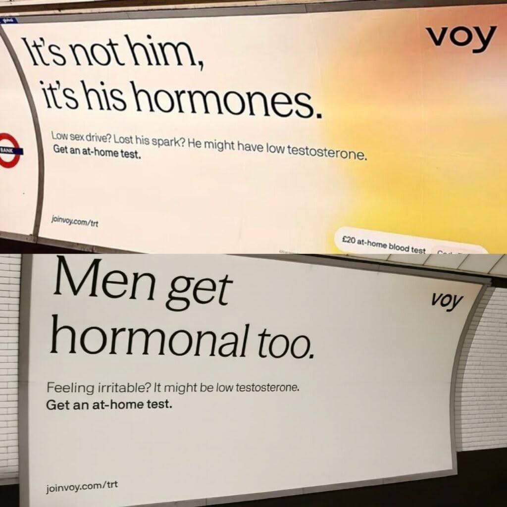 voy LOW Sex drive? Lost his sna Get an at-home test. 3 spark? He might have low testost егопе. £20 at-home Men get Ormonal too. Feeling irritable? It might be low testosterone. Get an at-home test. jo