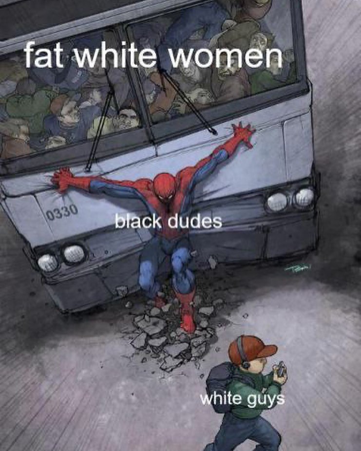 fat white women black dudes white guys