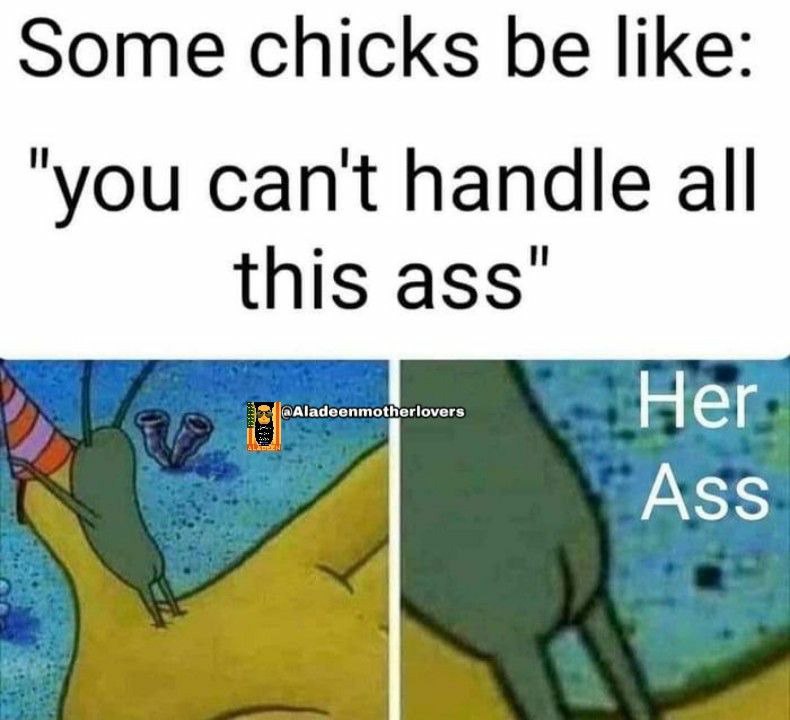 Some chicks be like: “you cant handle all this aAladeenmotherlovers Her Ass