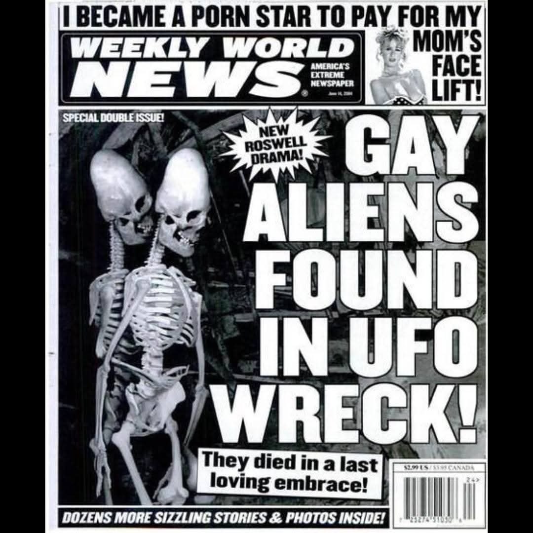 BECAME A PORN STAR TO WEEKLY WORLD LIFT! ‘SPECIAL DOUBLE ISSUE! ALIE FOUND IN UFO 4 They died а last WRECK loving embrace! DOZENS MORE SIZZLING STORIES PHOTOS INSIDE!