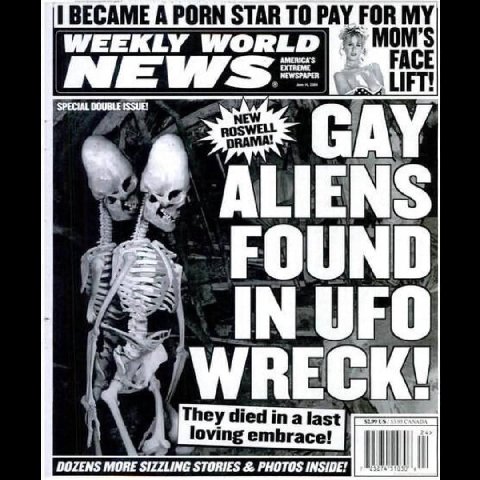 BECAME A PORN STAR TO WEEKLY WORLD LIFT! ‘SPECIAL DOUBLE ISSUE! ALIE FOUND IN UFO 4 They died а last WRECK loving embrace! DOZENS MORE SIZZLING STORIES PHOTOS INSIDE!