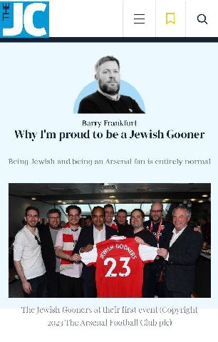 Barry Frankfurt Why proud to be a Jewish Gooner Being Jewish and being an Arsenal fan is entirely normal A ales The Jewish Gooners at their first event (Copyright 2023 The Arsenal Football Club ple)